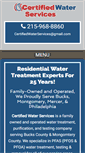 Mobile Screenshot of certifiedwaterservices.com