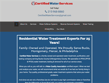 Tablet Screenshot of certifiedwaterservices.com